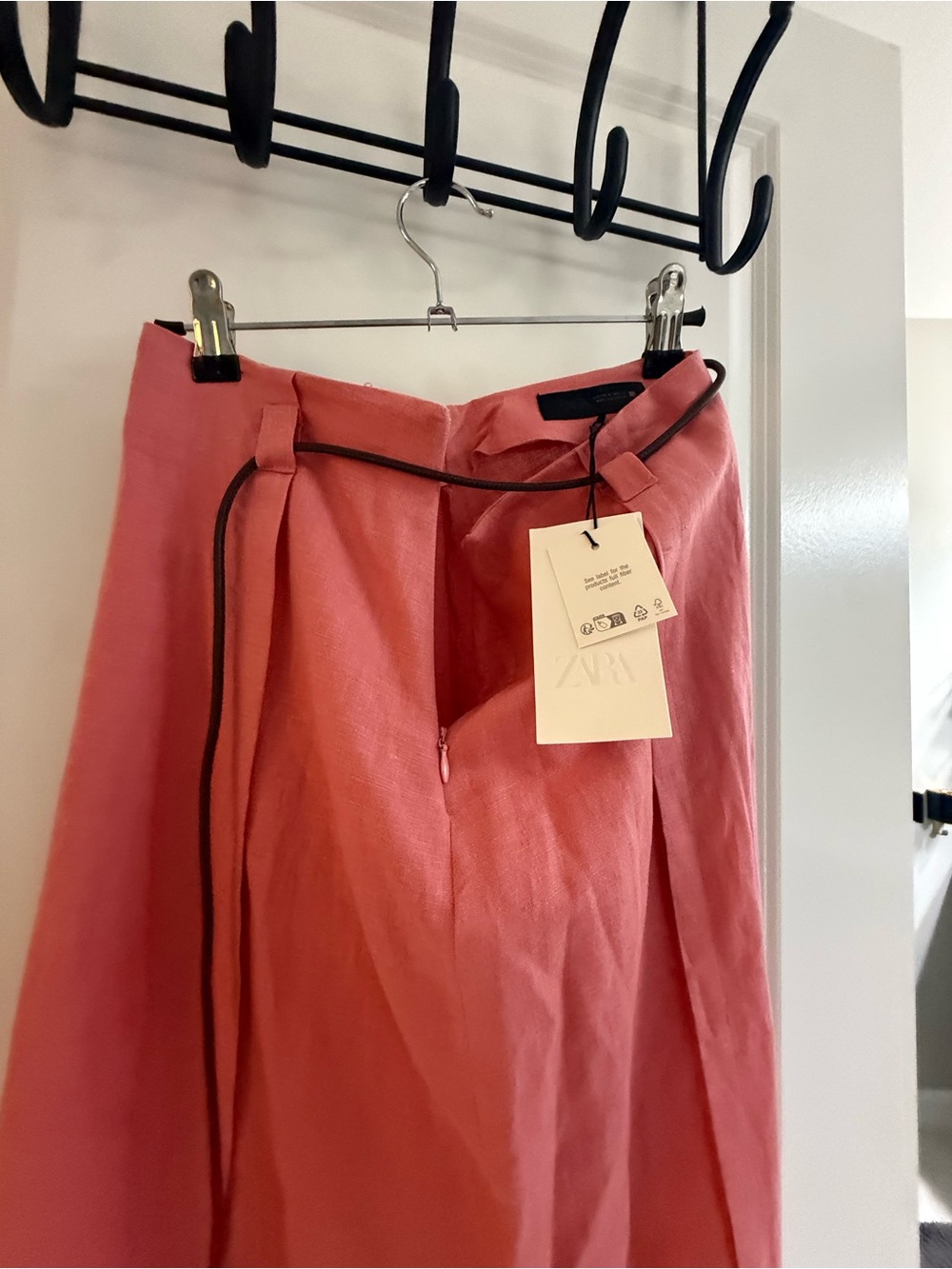 Zara Pink Wrap Maxi Skirt with Tie Belt - Picture 2 of 3